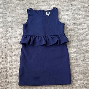 Janie and Jack 3T Navy Ruffle Cotton Dress Easter
